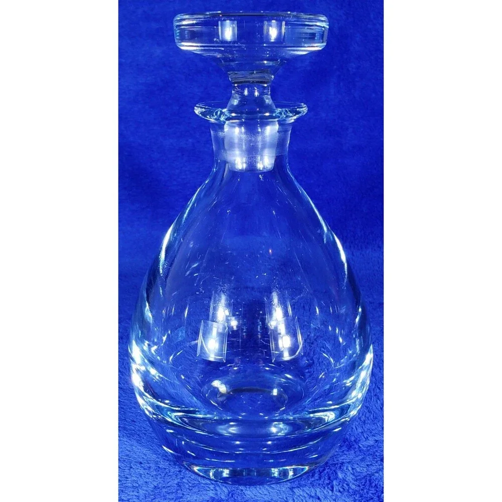 Vintage SIGNED Strombergshyttan Swedish Decanter w/Stopper & 11 Cordials